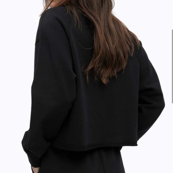 REIGNING CHAMP | Lightweight Terry Cut-off Crewneck Black - Picture 3 of 6